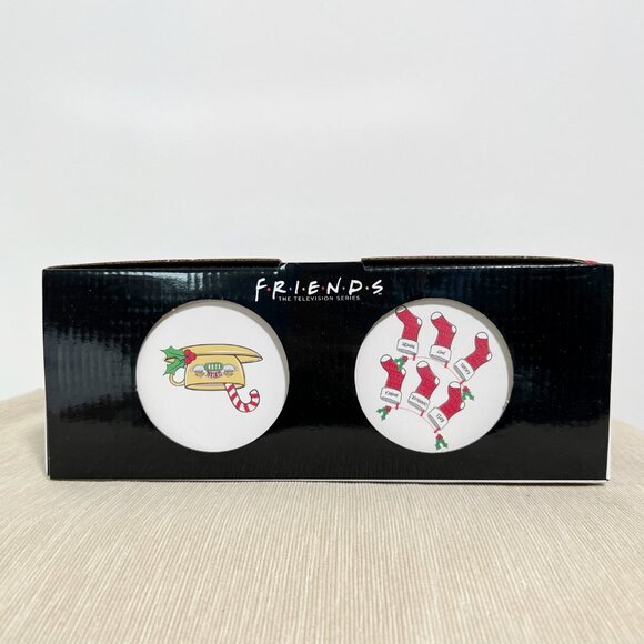 Friends Christmas Mugs Coasters Boxed Set Gift - Picture 4 of 8